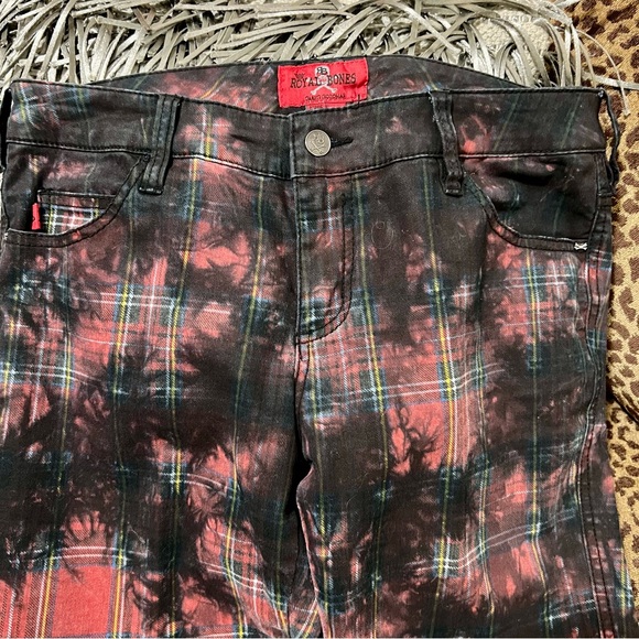 NEW CONDITION-Royal Bones-Daang Goodman-Plaid with Tie Dye Jeans-9 - Picture 6 of 14